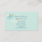 Schmetterlinge und Blüten der Blume mit magischem  Visitenkarte (Rückseite)