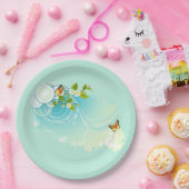 Schmetterlinge und Blüten der Blume Pappteller (Party)