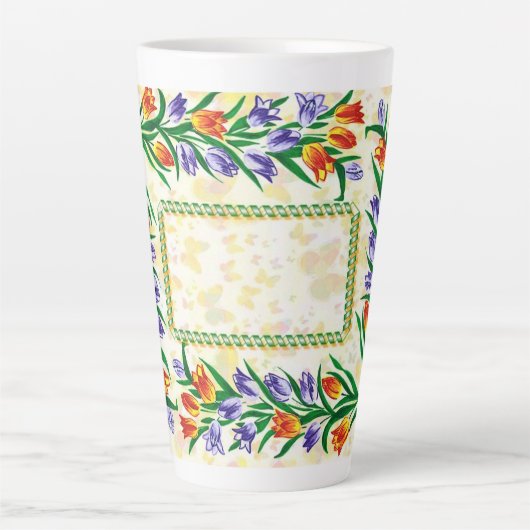 Schmetterlinge und Blüten Milchtasse (Vorderseite)