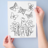 Schmetterlinge und Blütenfarben Flyer (Hand)