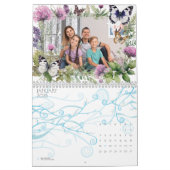 Schmetterlinge und botanische Rahmen Maßgeschneide Kalender (Jan 2026)