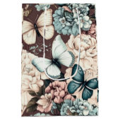 Schmetterlinge und braune Blume Mittlere Geschenktüte (Rückseite)