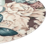 Schmetterlinge und braune Blume Schneidebrett (Ecke)