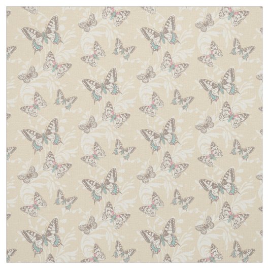 Schmetterlinge und Damastinsektengewebe Stoff (Muster)