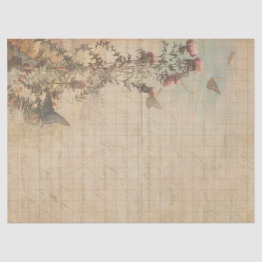 Schmetterlinge und Dickbleche Dekoupage Paper Seidenpapier (Vorderseite)