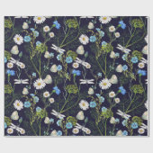 Schmetterlinge und Drachen fliegen im Gartenumschl Geschenkpapier (Flach)