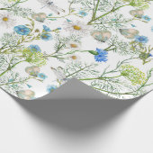 Schmetterlinge und Drachen fliegen mit Blume Geschenkpapier (Ecke)