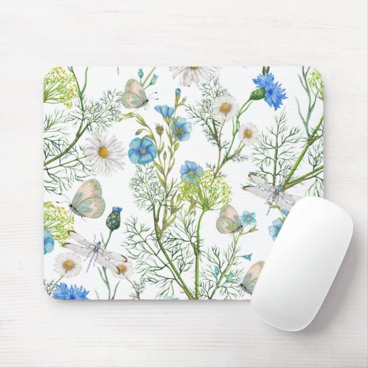Schmetterlinge und Drachen fliegen mit Blume Mousepad (Mit Mouse)