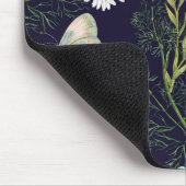 Schmetterlinge und Drachen fliegen mit Blume Mousepad (Ecke)