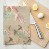 Schmetterlinge und ein Engel Handtuch (Viertel Falte)