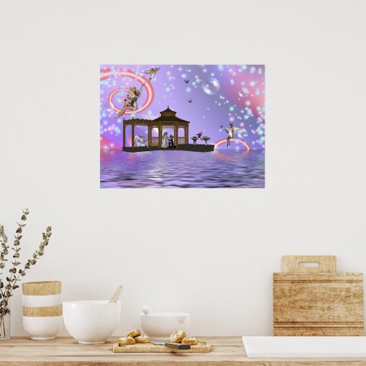 Schmetterlinge und Engel Poster (Küche)