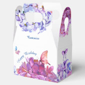 Schmetterlinge und farbenfrohe Hydrangeas Gefällig Geschenkschachtel (Geöffnet)