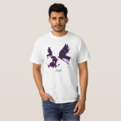 Schmetterlinge und Gartennelken T-Shirt (Vorne ganz)