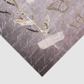 Schmetterlinge und getrocknetes Blume-Papierpapier Seidenpapier (Detail)