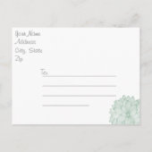 Schmetterlinge und grüne Chrysanthemen Save the Da Ankündigungspostkarte (Rückseite)