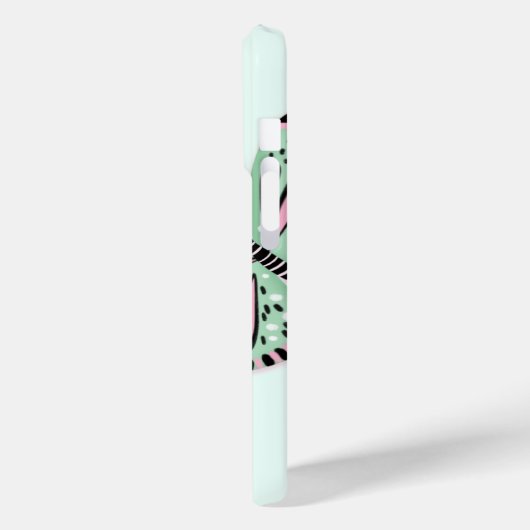 Schmetterlinge und Grüntöne Case-Mate iPhone Hülle (Rückseite / Links)