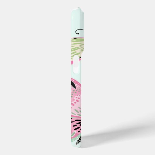 Schmetterlinge und Grüntöne Case-Mate iPhone Hülle (Rückseite / Rechts)