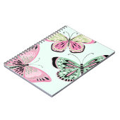 Schmetterlinge und Grüntöne Notizblock (Linke Seite)