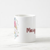 Schmetterlinge und individueller Name Kaffeetasse (Mittel)
