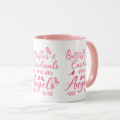 Schmetterlinge und Kardinäle erscheinen, wenn Enge Tasse (VorderseiteRechts)