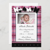 Schmetterlinge und Karierte Geburtshinweise Ankündigung (Vorne/Hinten)