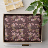 Schmetterlinge und Kirschblossom Duschen Maroon Seidenpapier (Geschenk)