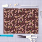 Schmetterlinge und Kirschblossom Duschen Maroon Seidenpapier (Handwerk)
