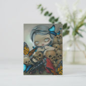 "Schmetterlinge und Knochen" Postkarte (Stehend Vorderseite)