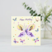 Schmetterlinge und Konfetti tanzen. Schaffen Sie I Karte (Stehend Vorderseite)