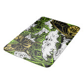 Schmetterlinge und Königin Anne's Lace Badematte (Schrägansicht)