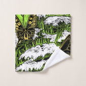 Schmetterlinge und Königin Anne's Lace Badhandtuch Set (Waschlappen)