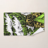 Schmetterlinge und Königin Anne's Lace Badhandtuch Set (Handtuch)