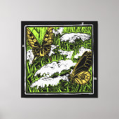 Schmetterlinge und Königin Anne's Lace Leinwanddruck (Vorderseite)