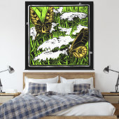 Schmetterlinge und Königin Anne's Lace Leinwanddruck (Insitu (Schlafzimmer))