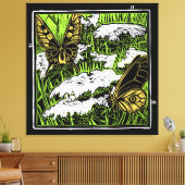 Schmetterlinge und Königin Anne's Lace Leinwanddruck (Insitu (Wohnzimmer))