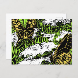 Schmetterlinge und Königin Anne's Lace Postkarte