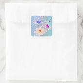 Schmetterlinge und Ladybugs Quadratischer Aufkleber (Tasche)