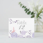 Schmetterlinge und Lavendel-Chrysanthemum-Tischkar Postkarte (Stehend Vorderseite)