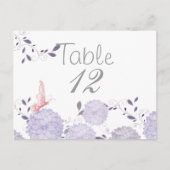 Schmetterlinge und Lavendel-Chrysanthemum-Tischkar Postkarte (Vorderseite)