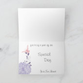 Schmetterlinge und Lavender Chrysanthemum Vielen D Dankeskarte (Innenseite)