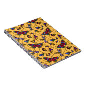 Schmetterlinge und Libellen auf Gelb Notizblock (Rechte Seite)