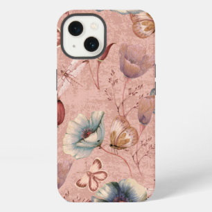 Schmetterlinge und Libellen auf Mohnblumen iPhone 13 Hülle