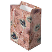 Schmetterlinge und Libellen auf Poppies Mittlere Geschenktüte (Rückseite Schrägansicht)