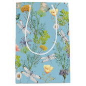 Schmetterlinge und Libellen auf Wildblumen Mittlere Geschenktüte (Vorderseite)