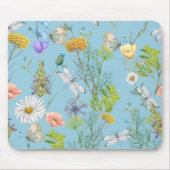 Schmetterlinge und Libellen auf Wildblumen Mousepad (Vorne)