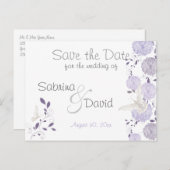 Schmetterlinge und Lilac Chrysanthemum Save the Da Ankündigungspostkarte (Vorne/Hinten)