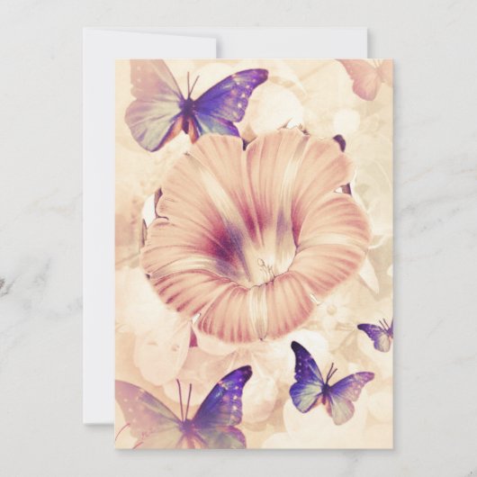 Schmetterlinge und Lilly Einladung (Vorderseite)