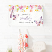 Schmetterlinge und Lullabies Baby Duschzeichen Banner (Insitu)