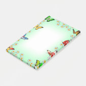 Schmetterlinge und Milchprodukte Post-it Klebezettel (angewinkelt)