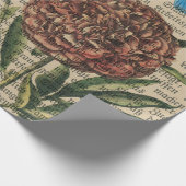 Schmetterlinge und Mohn über die Zeitung Geschenkpapier (Ecke)